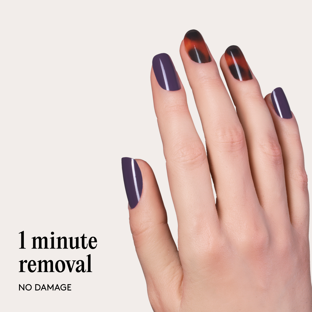 Mylee Gel Nail Wraps - Mulberry Clash