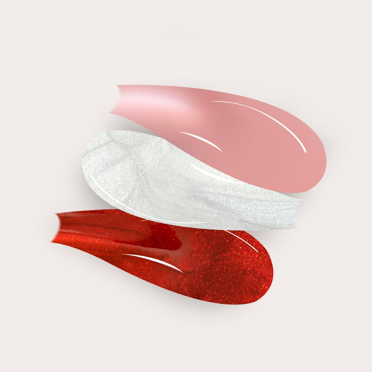 Vernis semi-permanents Mylee - Trio / The Merry Mess Pearl French - avec tampon