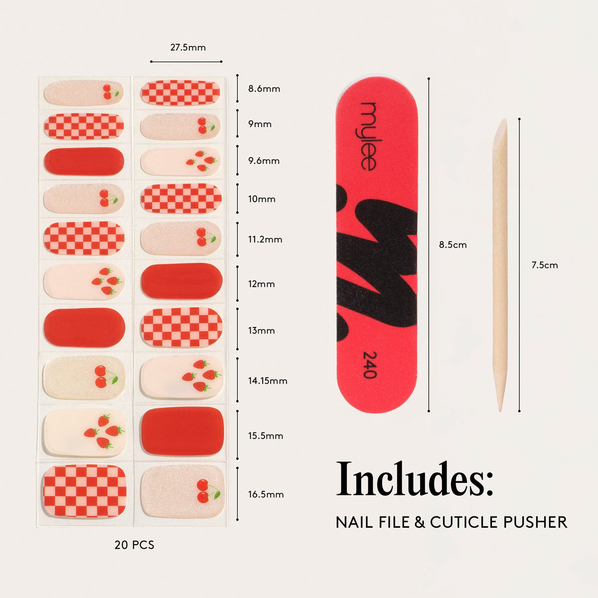 Vernis Gel Autocollants Mylee - Berries & Cream