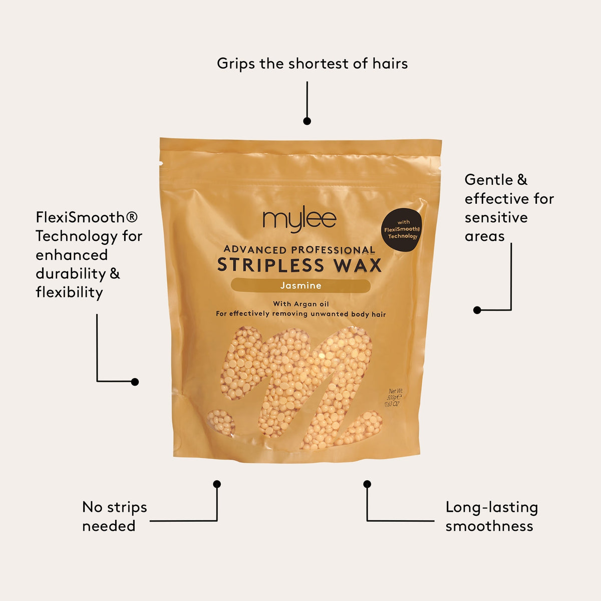 Mylee Advanced Professional Stripless Wax with Flexismooth Technology - Jasmine