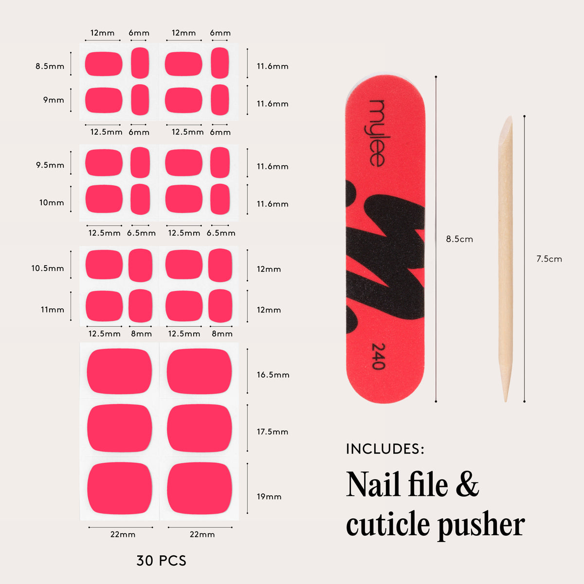 Vernis Gel Autocollants Pieds - Dragon Fruit