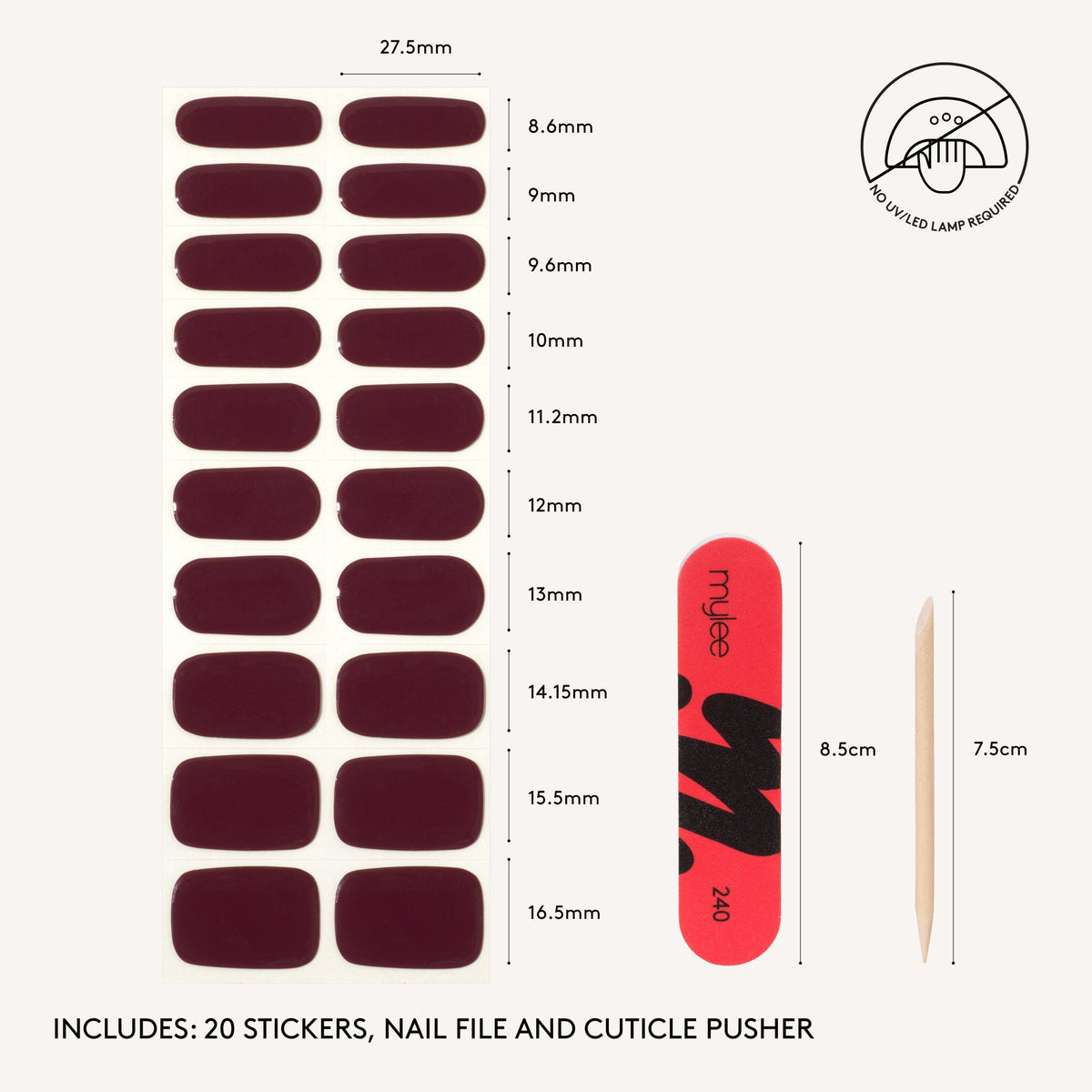 Vernis gel autocollants Mylee - House Red, Please