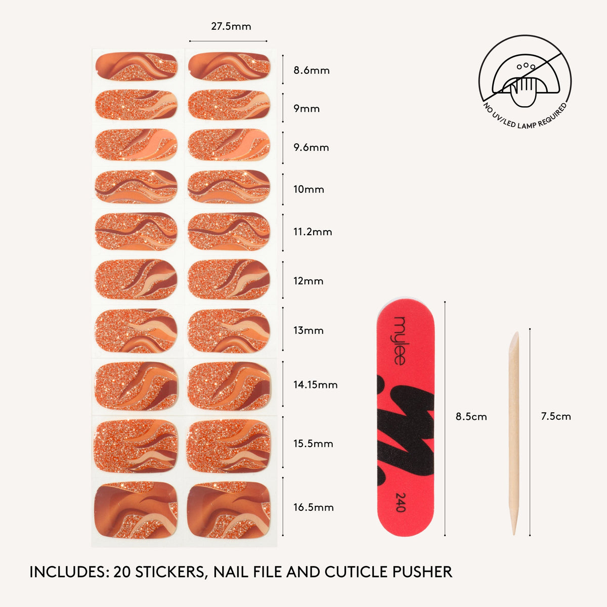 Vernis gel autocollants Mylee - Cinnamon Days