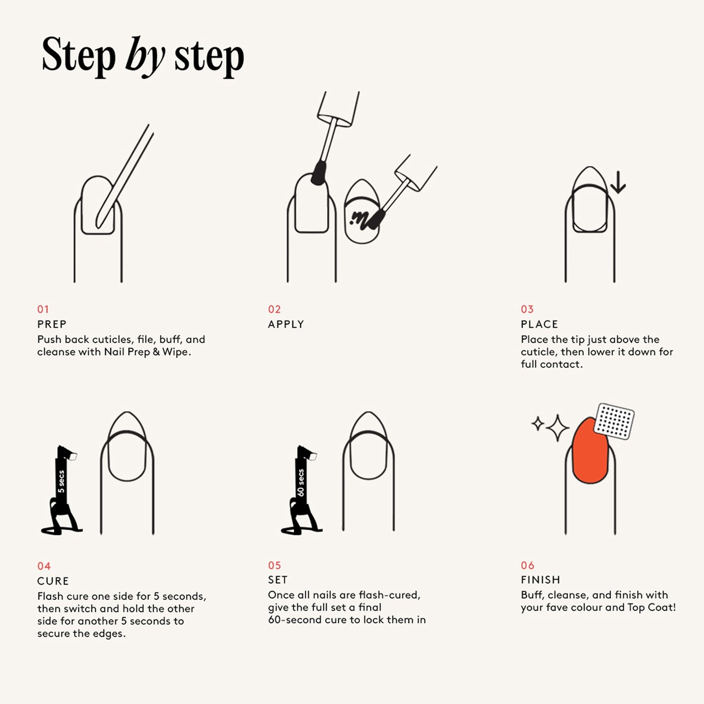 Capsules Gel Souple Fix 'N' Flash Mylee - XS Court Amande