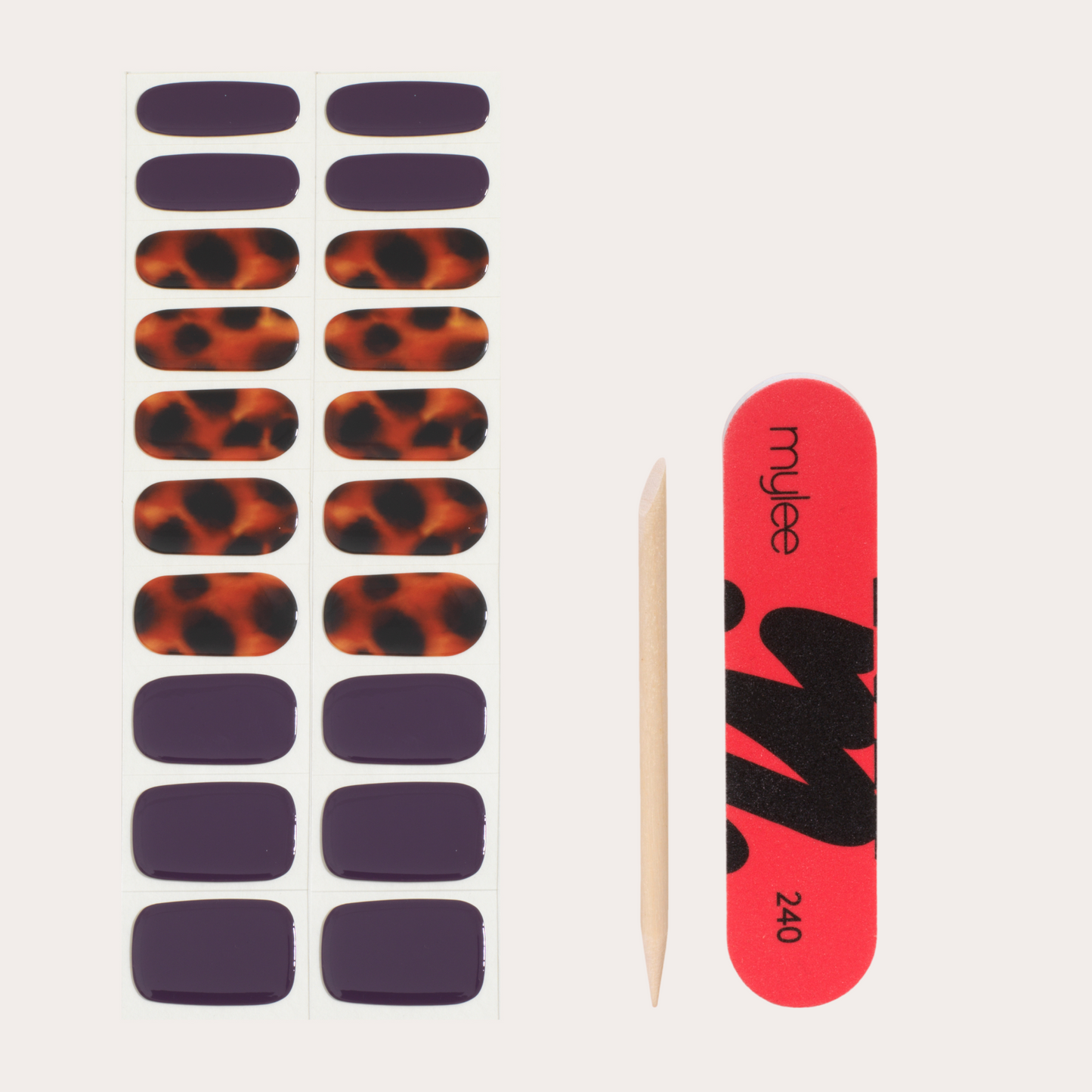 Mylee Mulberry Clash Gel Nail Wraps