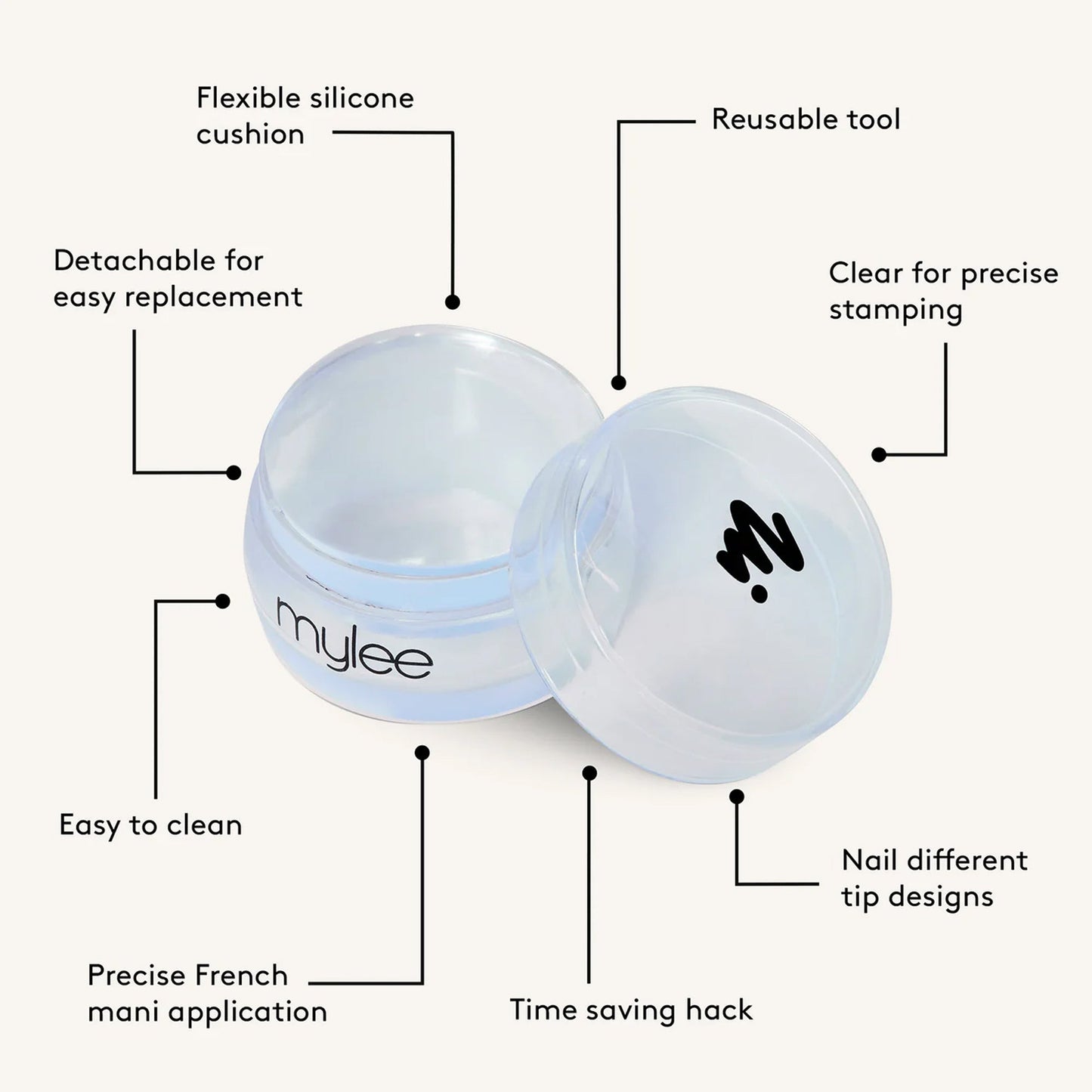 Mylee The Merry Mess Pearl French Trio  with stamper