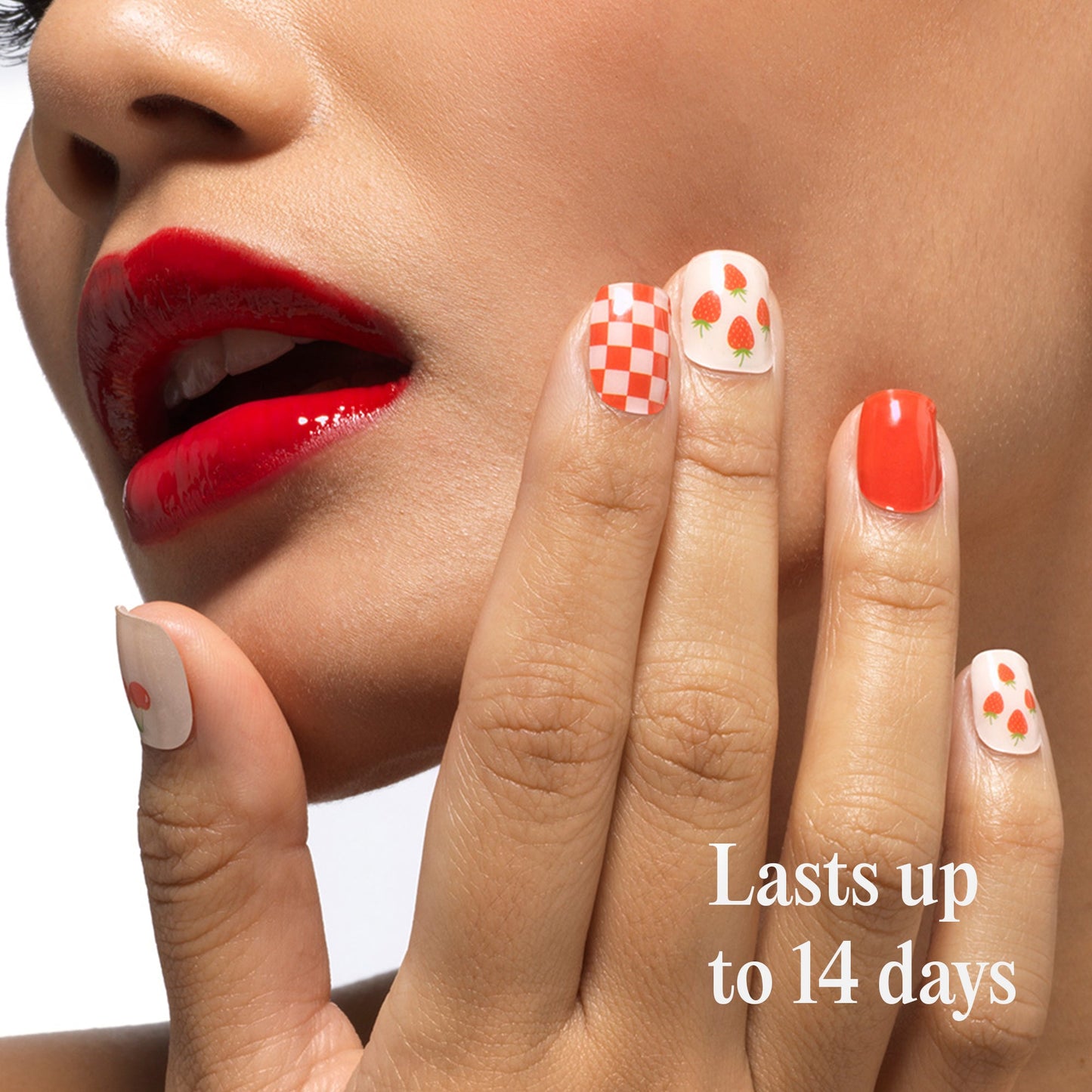 Mylee Berries & Cream Gel Nail Wraps