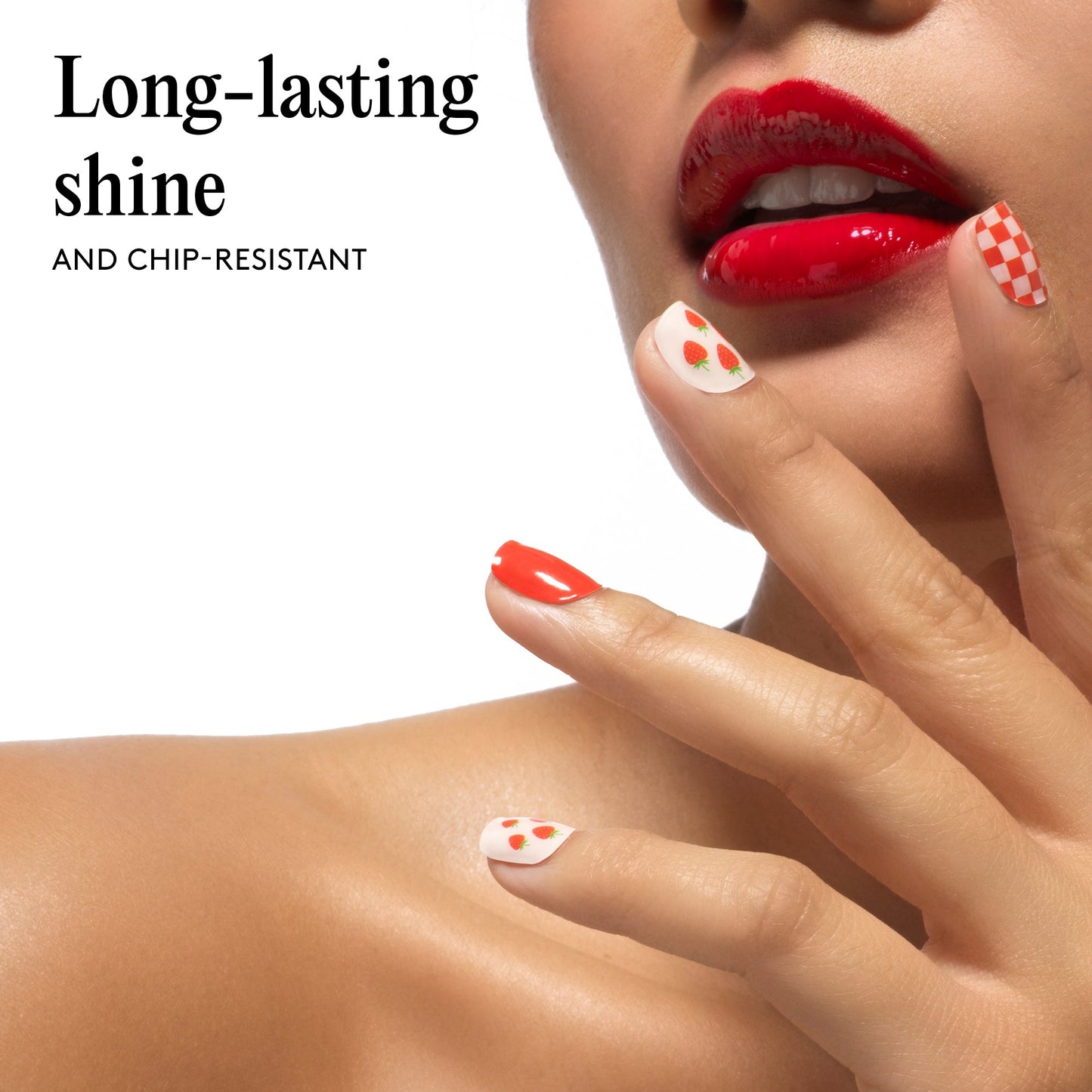 Mylee Berries & Cream Gel Nail Wraps