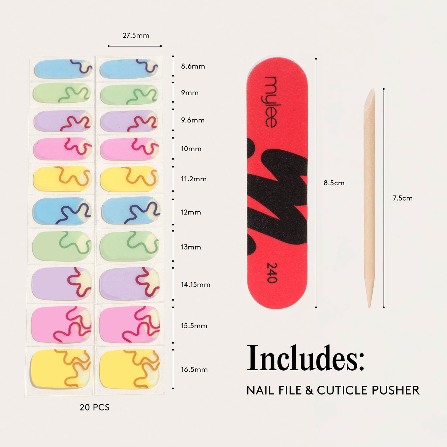 Mylee Bloom Boom Gel Nail Wraps