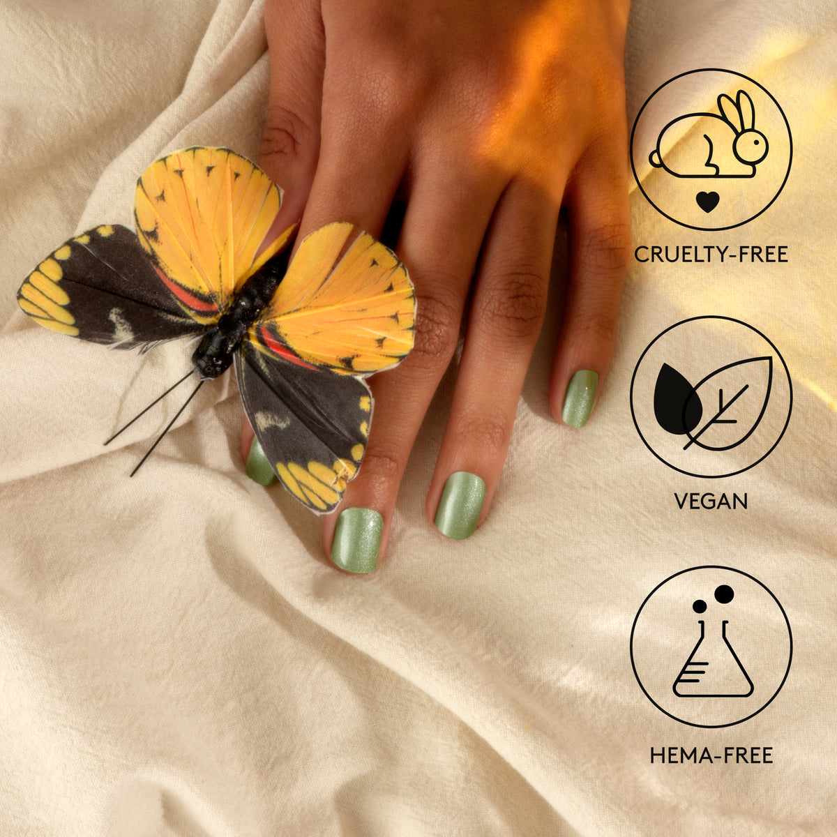 Mylee Gel Nail Wraps - Pistachio Macaron
