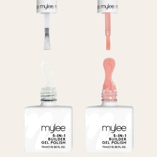Mylee 5 in 1 Builder Gel Duo 2x15ml (Clear/Peach)