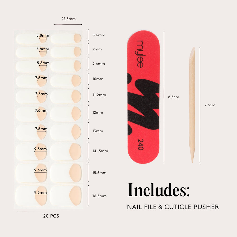 Vernis Gel Autocollants Mylee - Short Nail Bed French