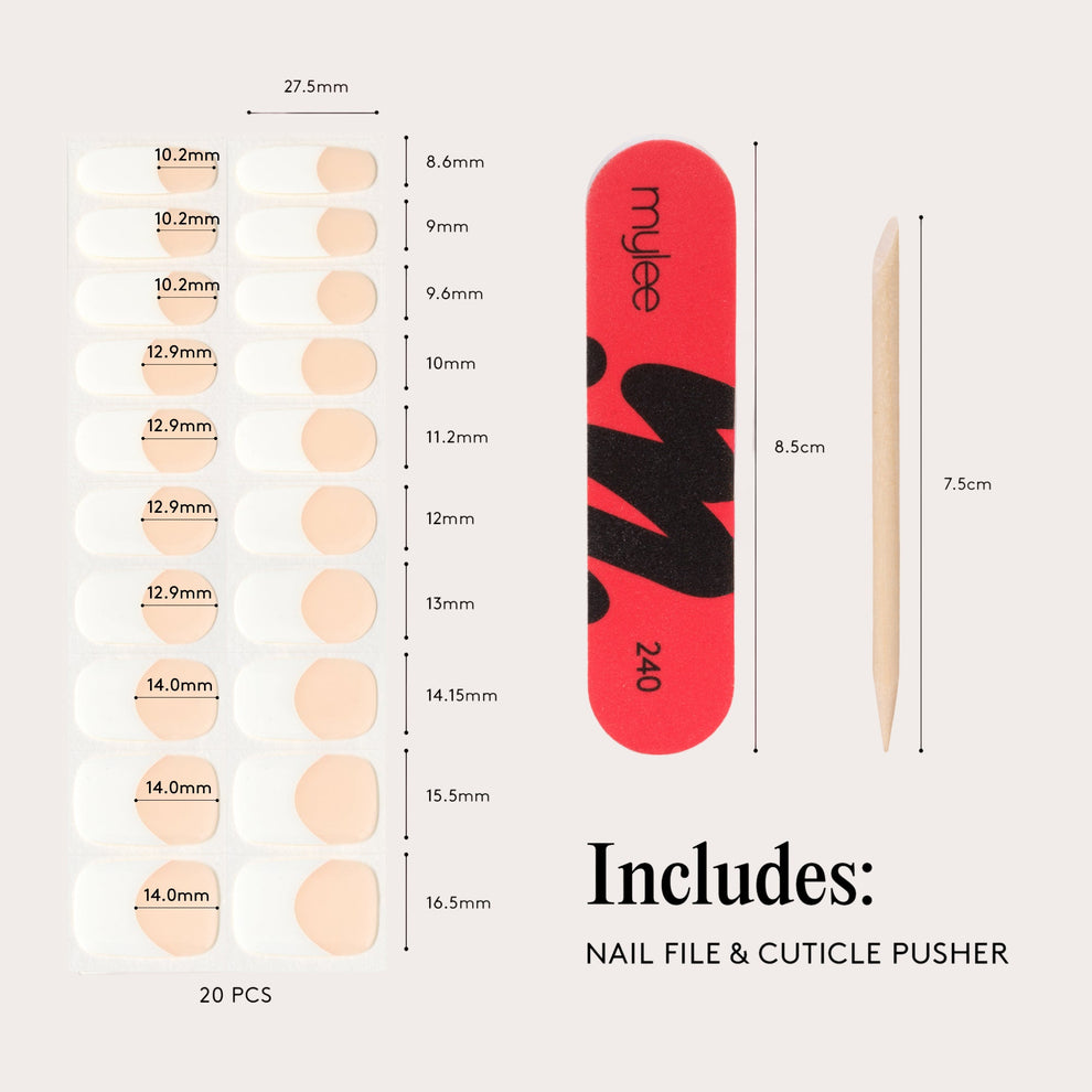 Mylee Gel Nail Wraps - French