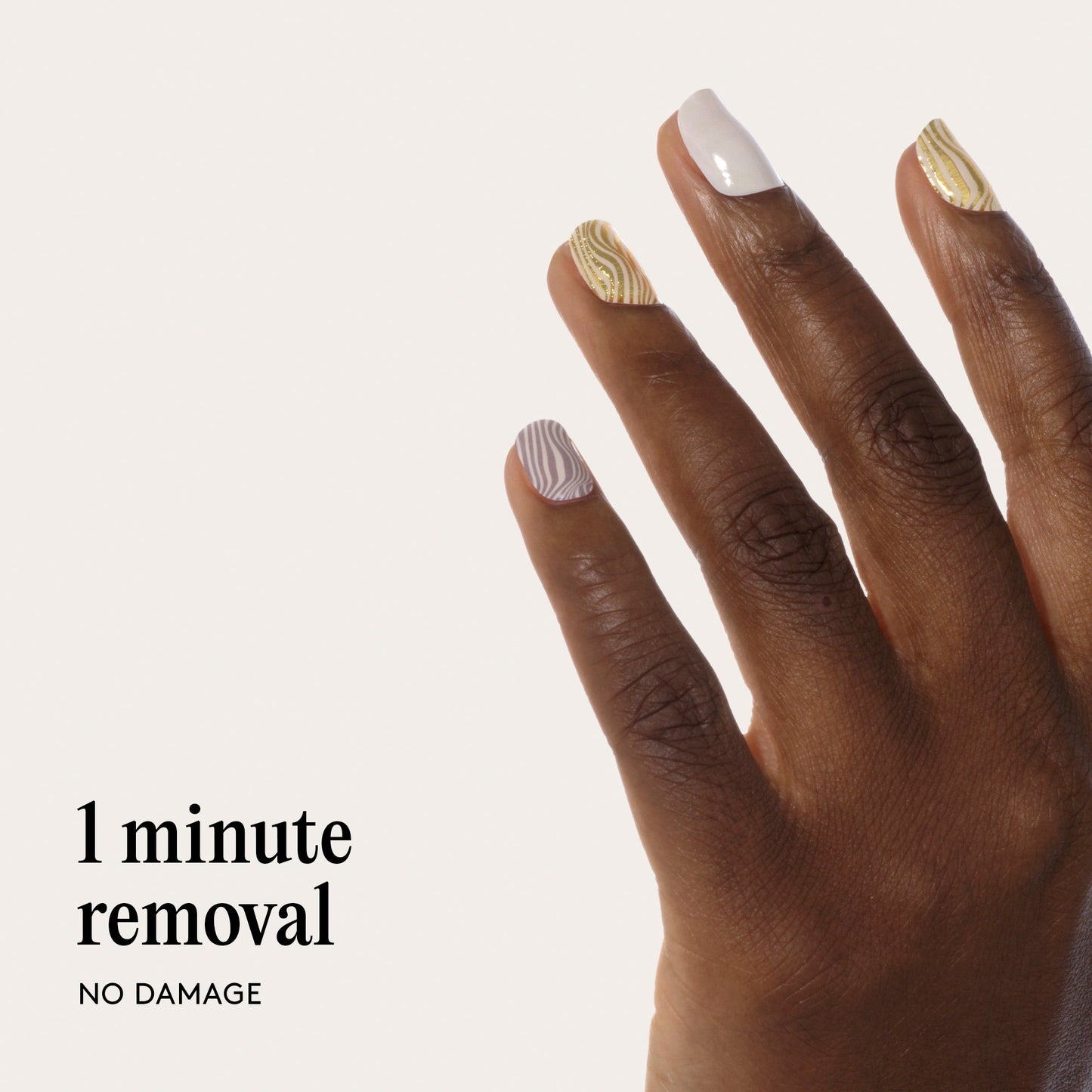 Mylee Silver Safari Gel Nail Wraps